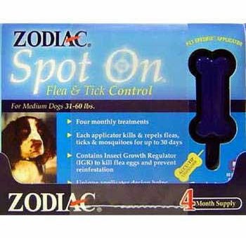 Zodiac Z-90 Spot On Flea & Tick Control Medium Dog 4 Pack Online