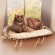 K&H Kitty Sill Deluxe Bolster Tan Print Sale