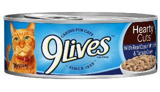 9Lives Hearty Cuts With Real Ocean Whitefish & Tuna In Gravy Wet Cat Food 5x4-5.5Z Cheap