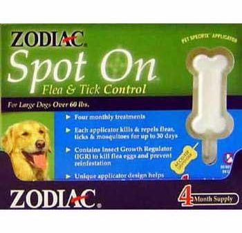 Zodiac Z-171 Spot On Flea & Tick Control Large Dog 4 Pack For Cheap