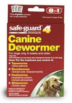 8in1 Safeguard 4 Dog Wormer 4 Grams Large Dog For Sale