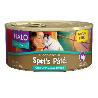 Halo Spot s Pate For Cats, Grain Free Whitefish 12-5.5 oz. on Sale