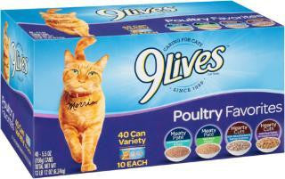 9Lives Poultry Favorites Variety 40-5.5z Hot on Sale