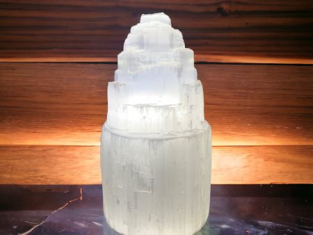 Selenite Iceberg Lamp ￼6.5 inches hieght For Cheap