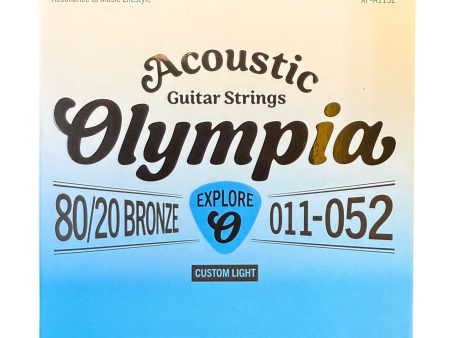 Olympia XP-A1152 Acoustic Guitar String 80 20 Bronze 011-052 (Explore Series) Cheap