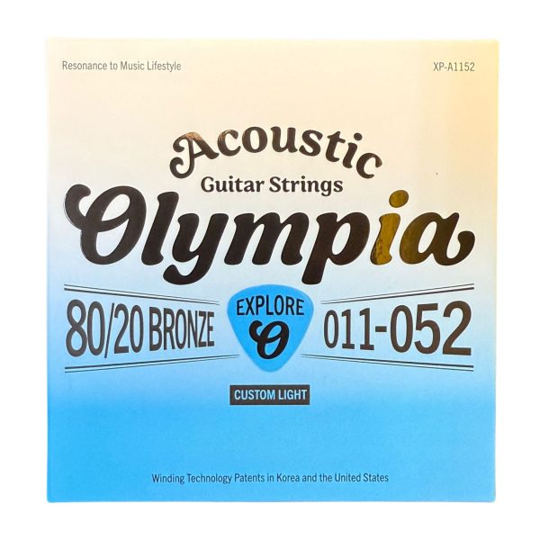 Olympia XP-A1152 Acoustic Guitar String 80 20 Bronze 011-052 (Explore Series) Cheap