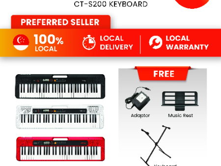 Casio CT-S200 (Red) Keyboard For Cheap