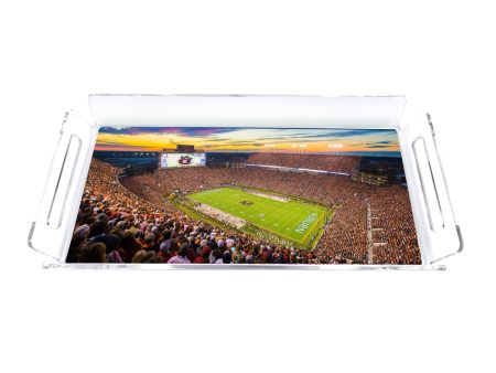 Auburn Tigers - Jordan-Hare Stadium Sunset Decorative Tray Online Sale