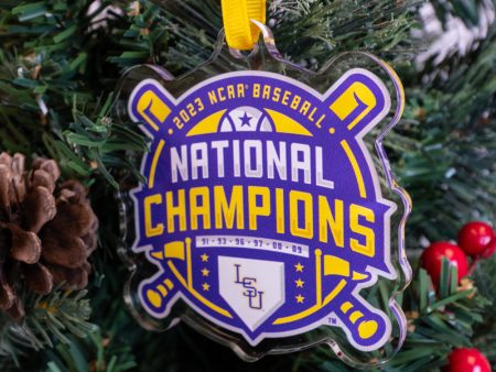 LSU Tigers - LSU 2023 NCAA  Baseball National Champions Ornament & Bag Tag Online