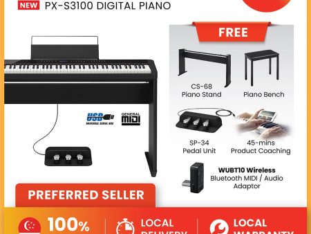 Casio Digital Piano PX-S3100 Black For Cheap