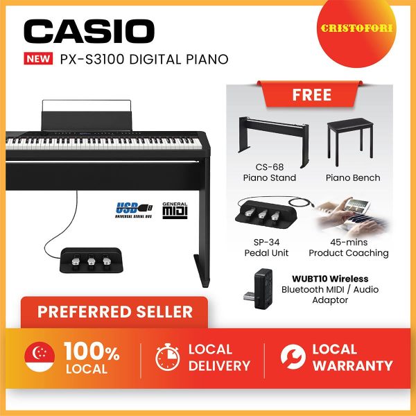 Casio Digital Piano PX-S3100 Black For Cheap