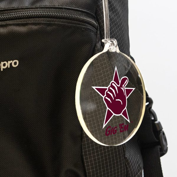 Texas A&M Aggies - Gig  Em Bag Tag & Ornament Online Hot Sale