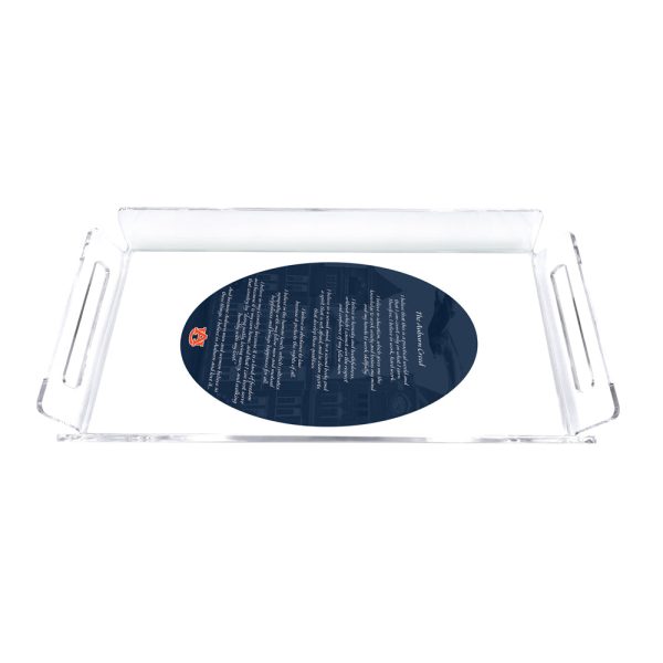 Auburn Tigers - The Auburn Creed Over Samford Decorative Tray Hot on Sale