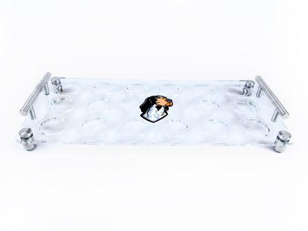 Tennessee Volunteers - Smokey s Logo 16 Serving Acrylic Shot Glass Appetizer Serving Tray Online now