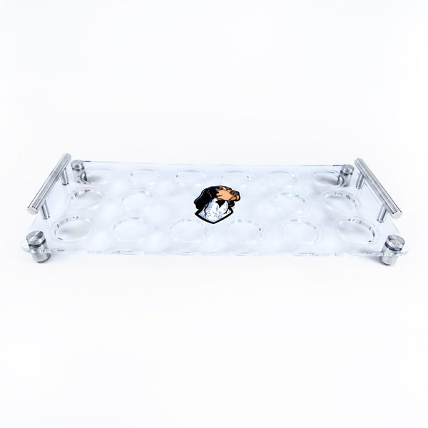 Tennessee Volunteers - Smokey s Logo 16 Serving Acrylic Shot Glass Appetizer Serving Tray Online now