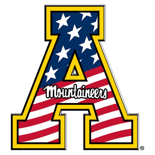 Appalachian State Mountaineers - App State Mountaineers Red, White & Blue Logo Single Layer Dimensional Online Hot Sale