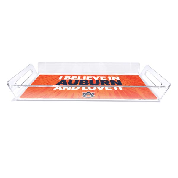 Auburn Tigers - I Believe In Auburn Decorative Tray Online Hot Sale