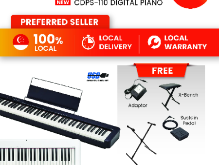 Casio Digital Piano CDP-S110 Black For Discount