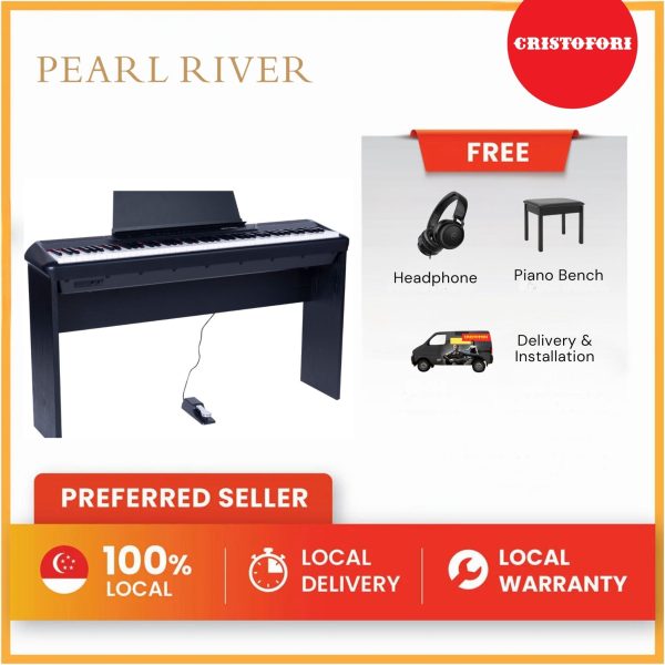 Pearl River Digital Piano P-60 Black (with 3 pedal + stand) Supply