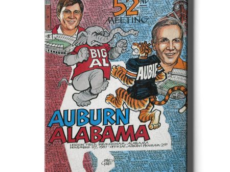 Auburn Tigers - Auburn vs Alabama 52nd Meeting Official Program Cover 11.27.87 Online