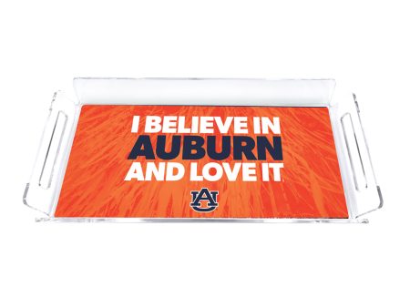 Auburn Tigers - I Believe In Auburn Decorative Tray Online Hot Sale