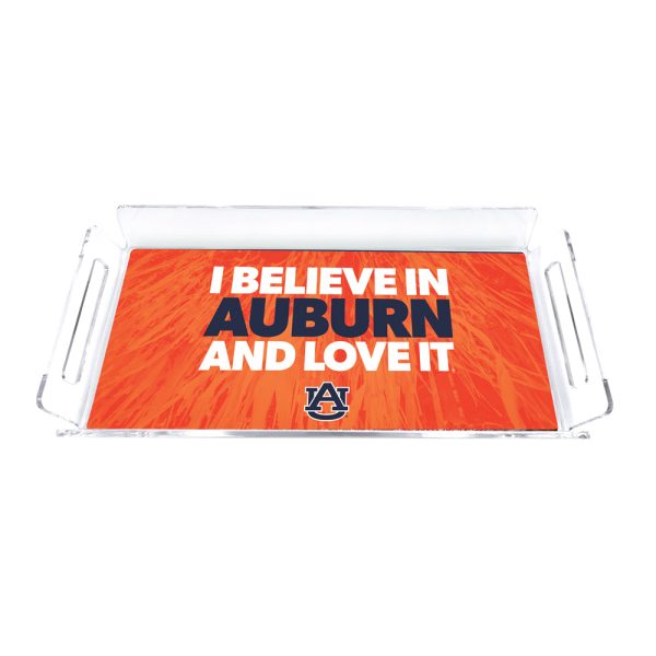 Auburn Tigers - I Believe In Auburn Decorative Tray Online Hot Sale