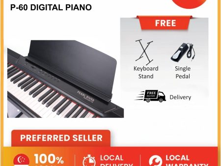 Pearl River Digital Piano P-60 Black (with 1 pedal) For Cheap