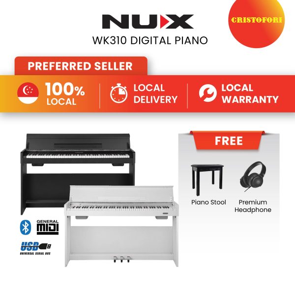 NUX Digital Piano - WK310 Black Hot on Sale