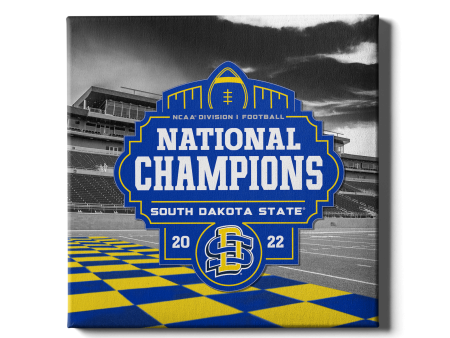 South Dakota State Jackrabbits - SDSU National Champions Checkerboard End Zone Fashion