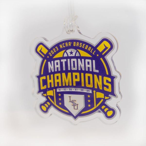 LSU Tigers - LSU 2023 NCAA  Baseball National Champions Ornament & Bag Tag Online