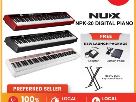 NUX Digital Piano -NPK-20 (White) - with X Stand Sale