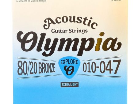 Olympia XP-A1047 Acoustic Guitar String 80 20 Bronze 010-047 (Explore Series) Online now