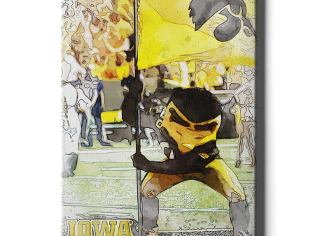 Iowa Hawkeyes - Iowa Hawkeyes Herky on the 50 Watercolor Online