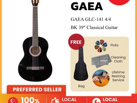 GAEA GLC-141 4 4 BK 39  Classical Guitar For Discount