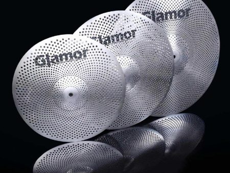 Glamor Silent Cymbal Set - 14  Hi-hat, 16  Crash, 20  Ride Fashion