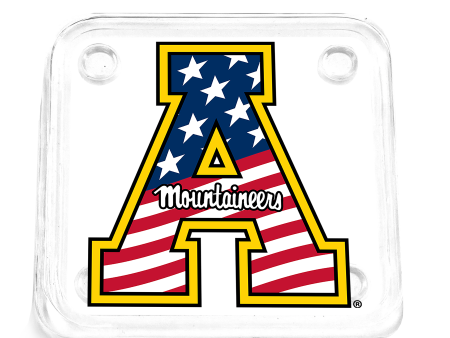 Appalachian State Mountaineers - App State Mountaineers Red, White & Blue Logo Drink Coaster For Cheap