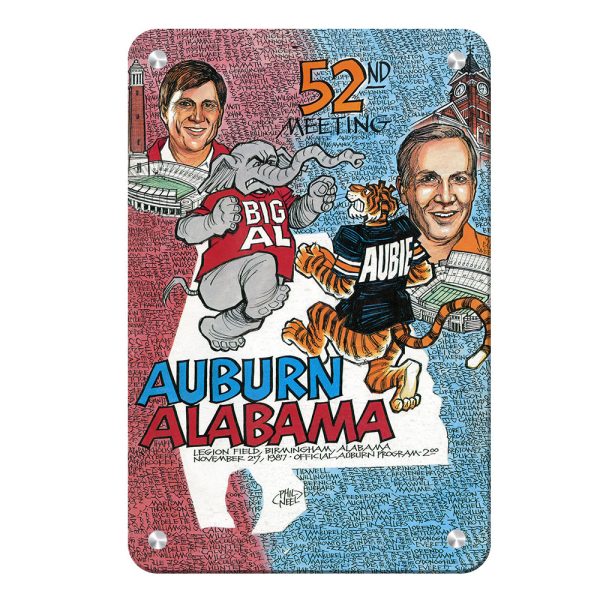 Auburn Tigers - Auburn vs Alabama 52nd Meeting Official Program Cover 11.27.87 Online