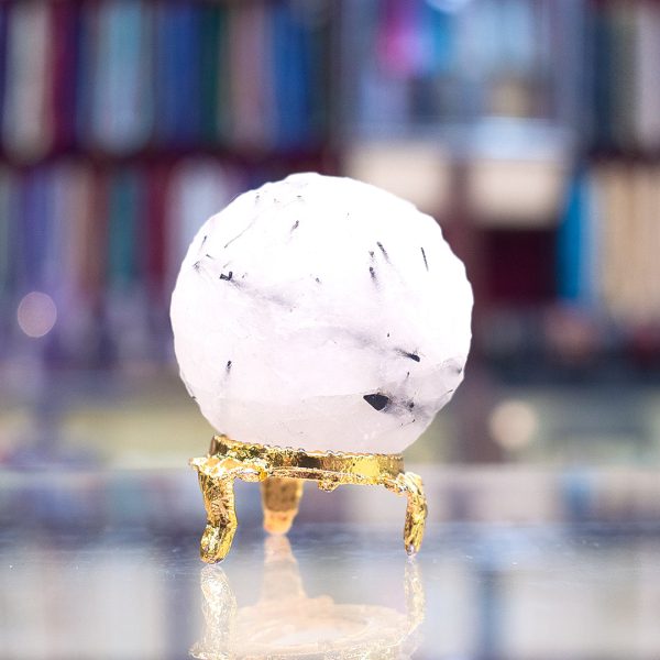 Tourmanilated quartz moon shape Sphere Online now