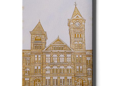 Auburn Tigers - Samford Hall Vintage Sketch For Cheap