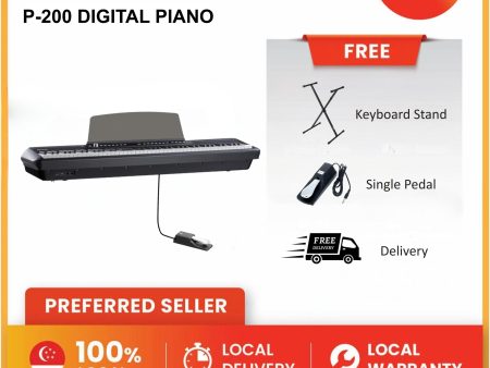 Pearl River Digital Piano P-200 Black (with 1 pedal) Sale