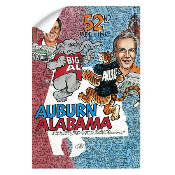 Auburn Tigers - Auburn vs Alabama 52nd Meeting Official Program Cover 11.27.87 Online