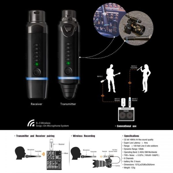 NUX B-3 Plus 2.4Ghz Wireless Microphone System Online