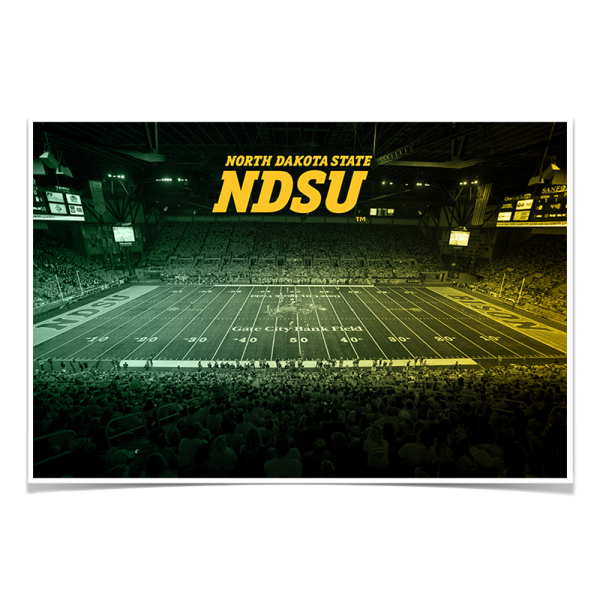 North Dakota State Bison - Gate City Bank Field Duotone Online now