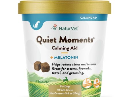 15% OFF: NaturVet Quiet Moments Calming Aid Plus Melatonin Soft Chews Supplement For Dogs 70ct For Cheap