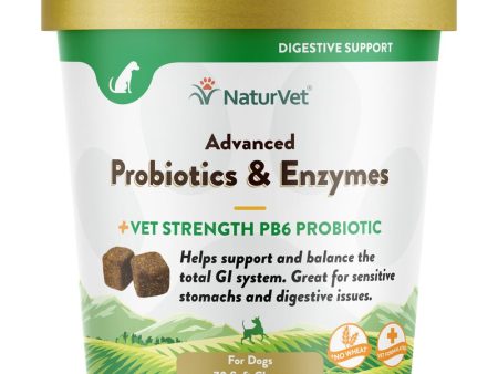 15% OFF: NaturVet Advanced Probiotics & Enzymes Soft Chew Supplement For Dogs Cheap