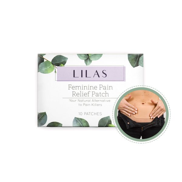 10 LILAS Pain Relief Patches. All Natural Painkiller Alternative. Designed for Period Cramps Online Sale